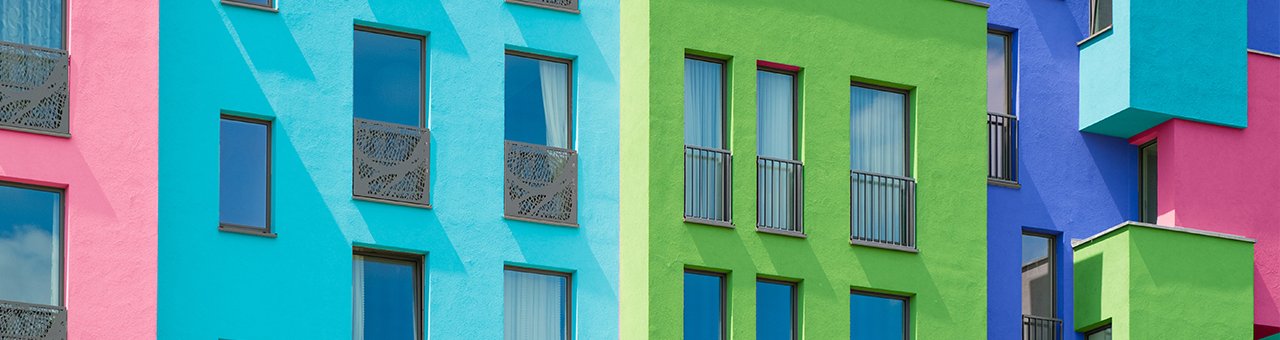 Farbige Fassaden